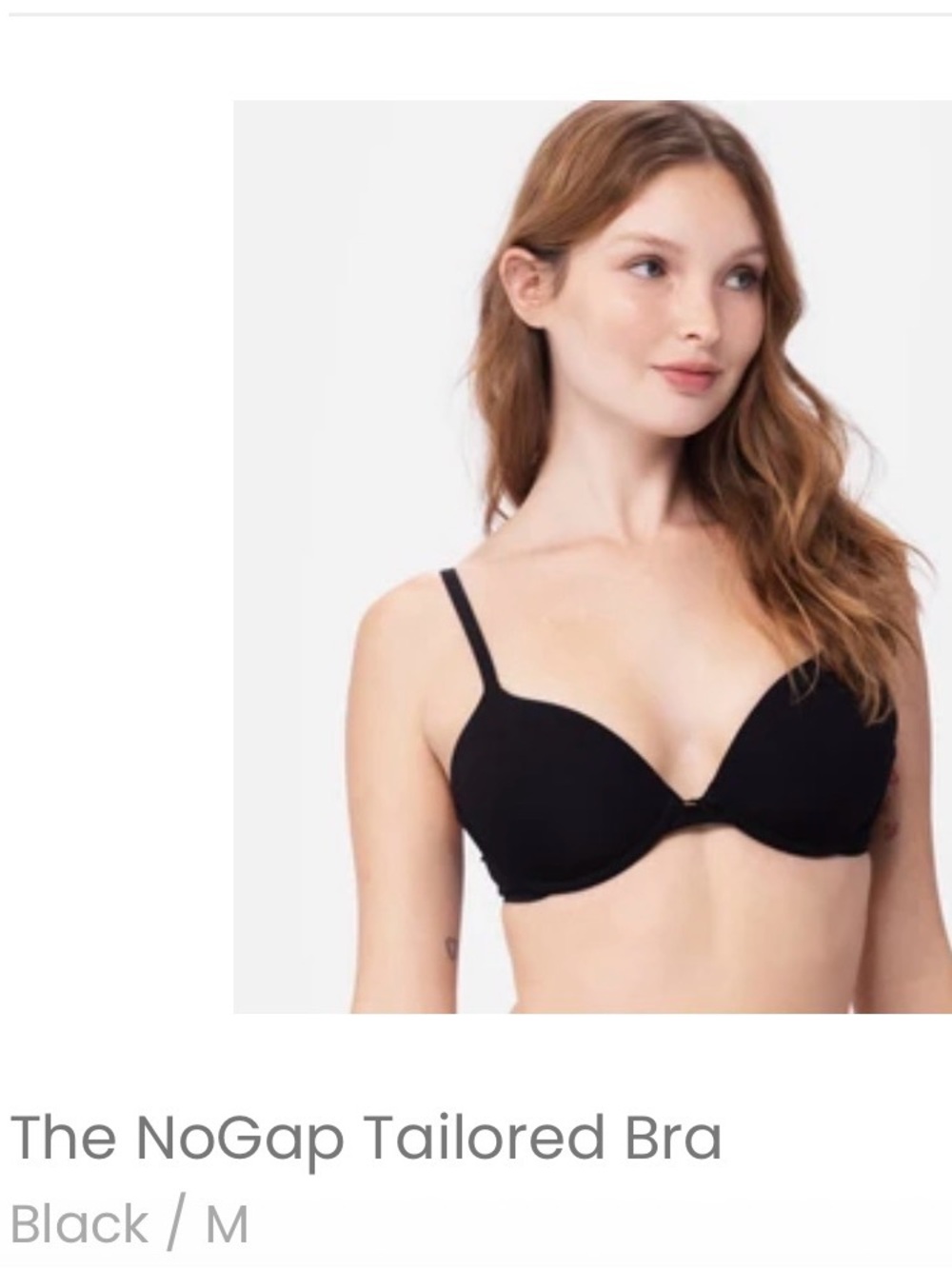 Underoutfit NoGap Tailored Bra - Black. New!